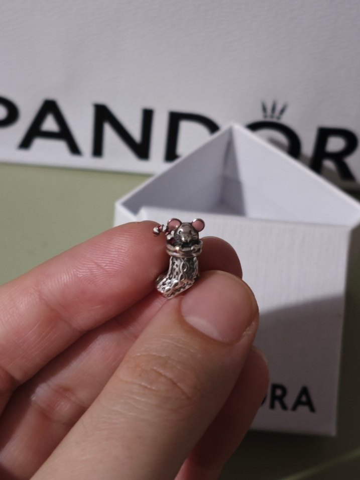 Fare Figürlü Renkli Boncuk Charm - Görsel 2