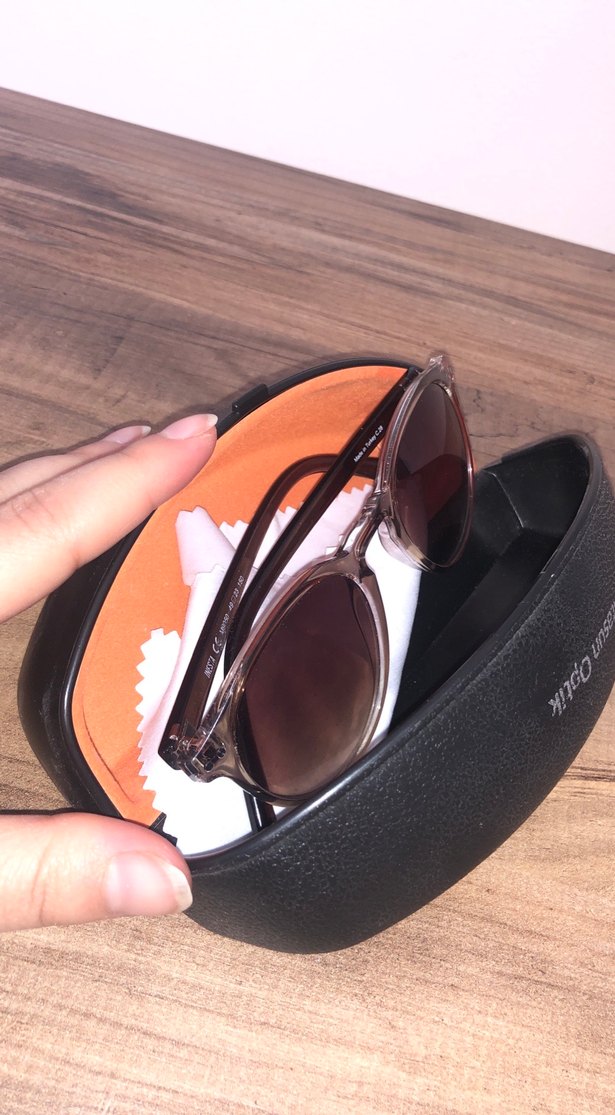 Parisian tarzında kahverengi güneş gözlüğü - Görsel 3