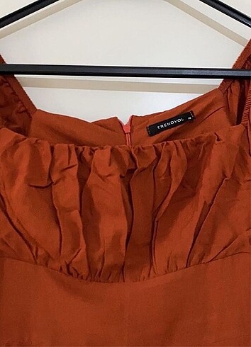 36 Beden Trendyolmilla elbise kiremit rengi