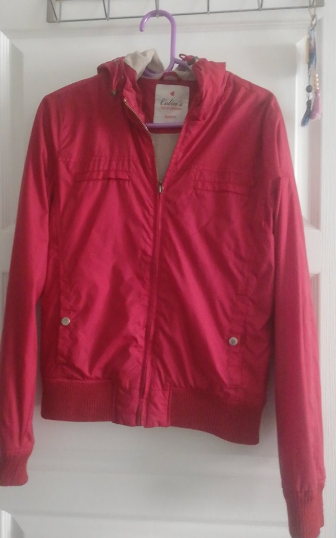 Kırmızı Fermuarlı Kadın Ceket - Görsel 2