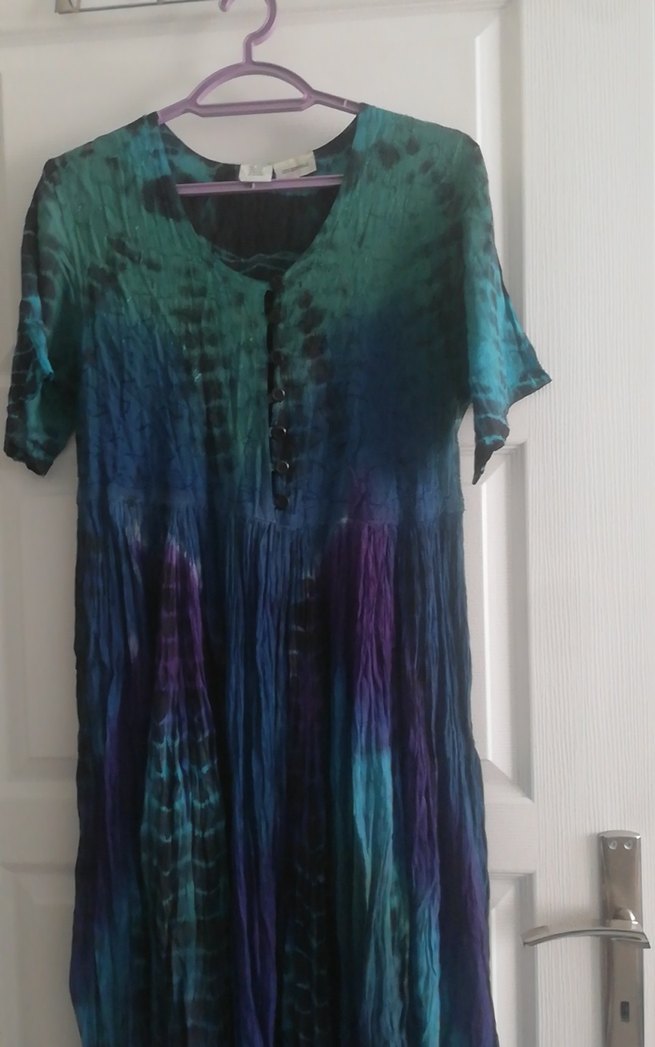 Kadın Çok Renkli Uzun Bohem Elbise - Görsel 2