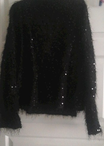 Siyah Kürklü Uzun Kollu Midi Kadın ceket - Görsel 3