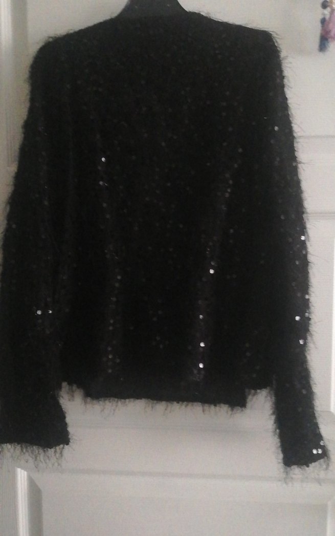 Siyah Kürklü Uzun Kollu Midi Kadın ceket - Görsel 3