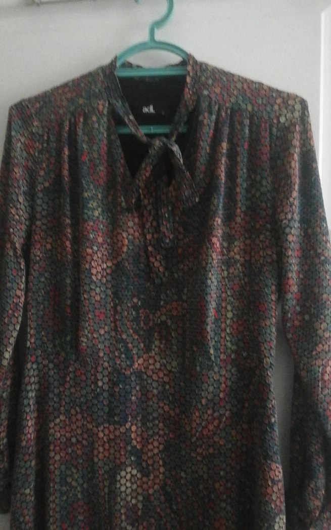 Yılan Desenli Uzun Kollu Bohem Elbise - Görsel 3