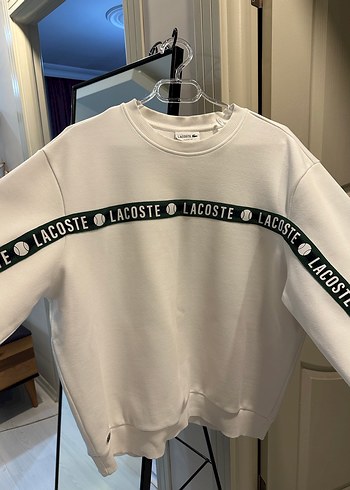 Lacoste Beyaz Baskılı Erkek Sweatshirt
