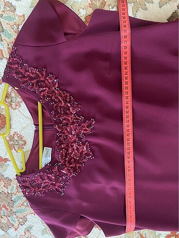 38 Beden Bordo ceketli elbise