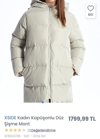 xs Beden gri Renk Şişme Mont