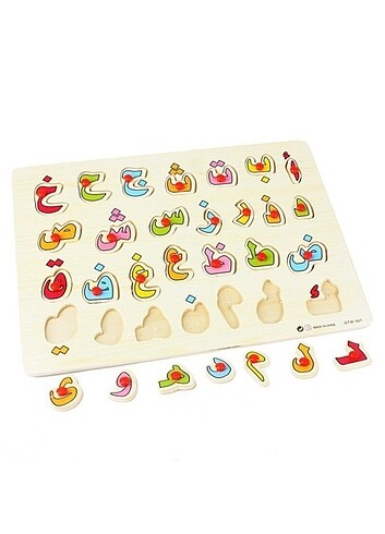  Beden Ahşap çivili 28 harfli elif ba Bultak puzzle 