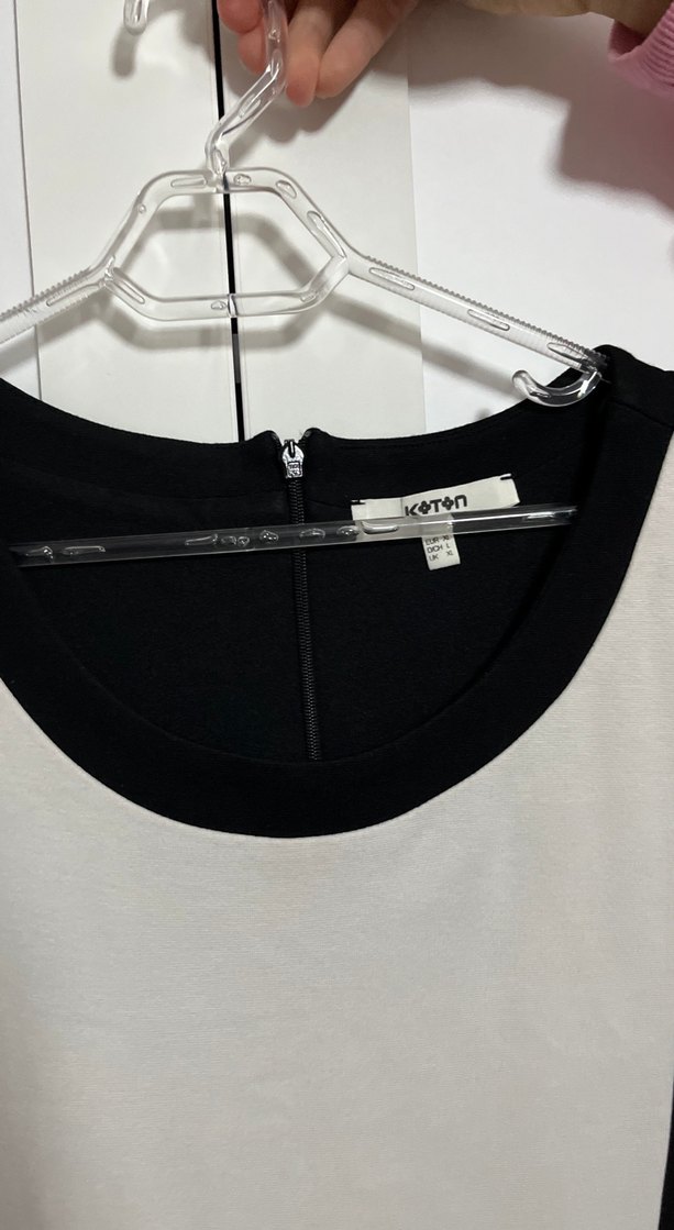 Mavi Siyah Beyaz Kısa Kollu Hamile Elbisesi - Görsel 2