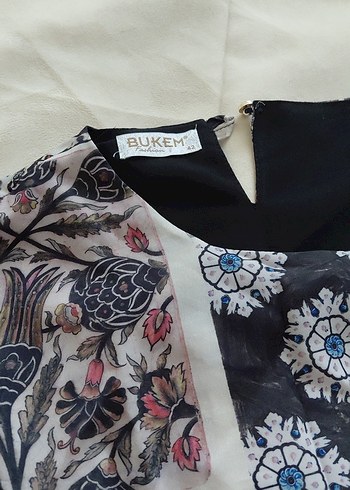 Çiçek Desenli Bohem Kadın Bluz - Görsel 2