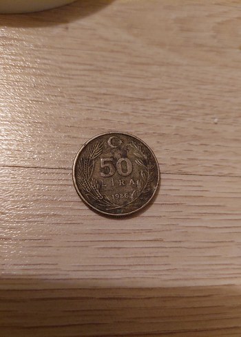 1986 Vintage 50 Lira Madeni - Görsel 4