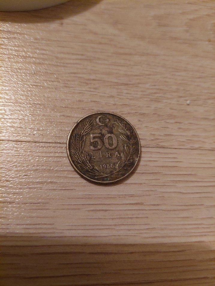 1986 Vintage 50 Lira Madeni - Görsel 4