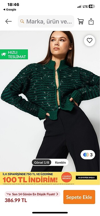 Trendyol & Milla Kadın crop hırka