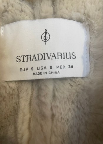 Stradivarius Bej Süet Kürklü Kadın Ceket - Görsel 2