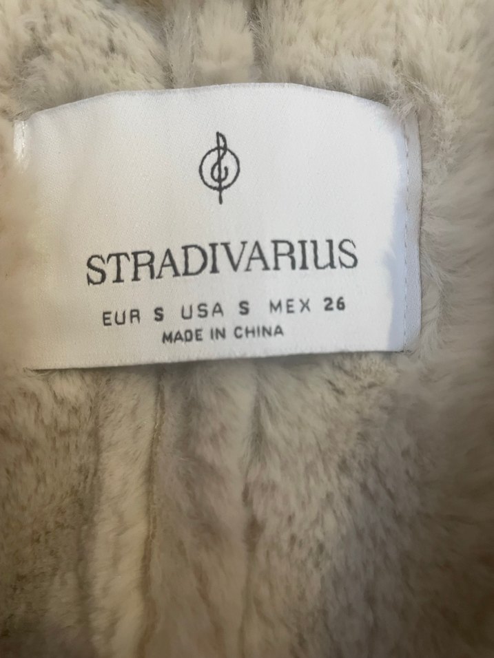 Stradivarius Bej Süet Kürklü Kadın Ceket - Görsel 2