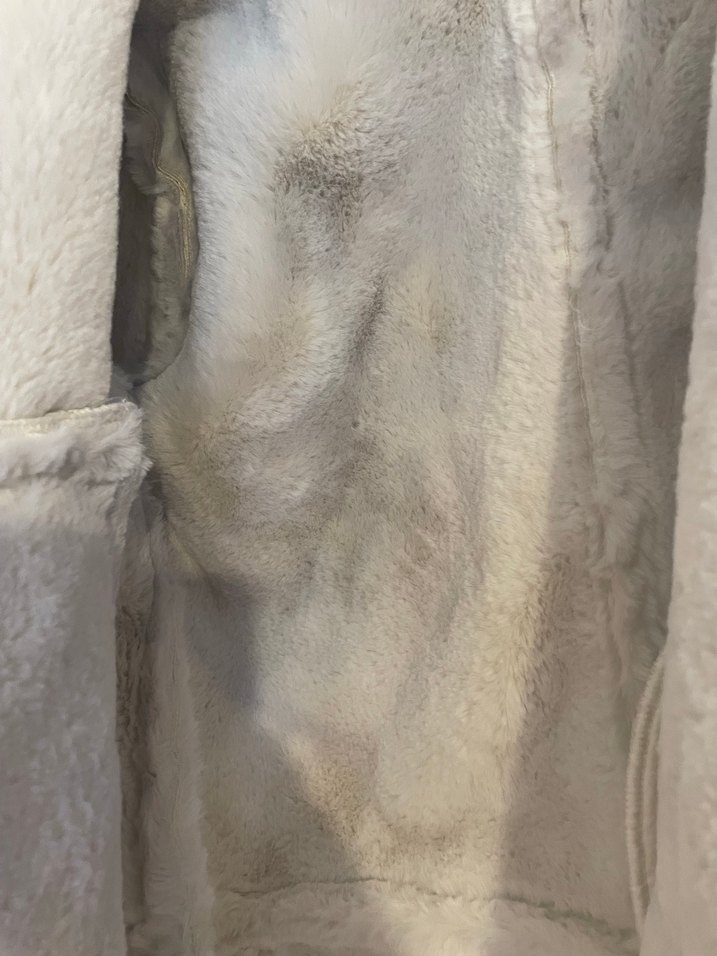 Stradivarius Bej Süet Kürklü Kadın Ceket - Görsel 3