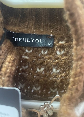 Kahverengi Örgü Kadın Hırka - Görsel 4