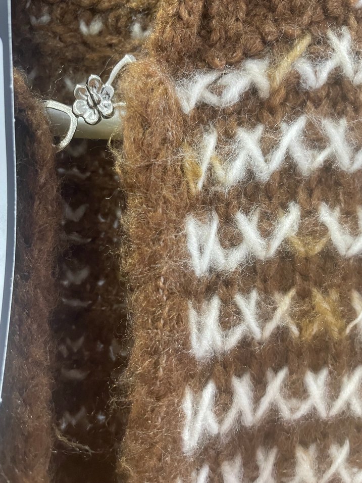 Kahverengi Örgü Kadın Hırka - Görsel 3