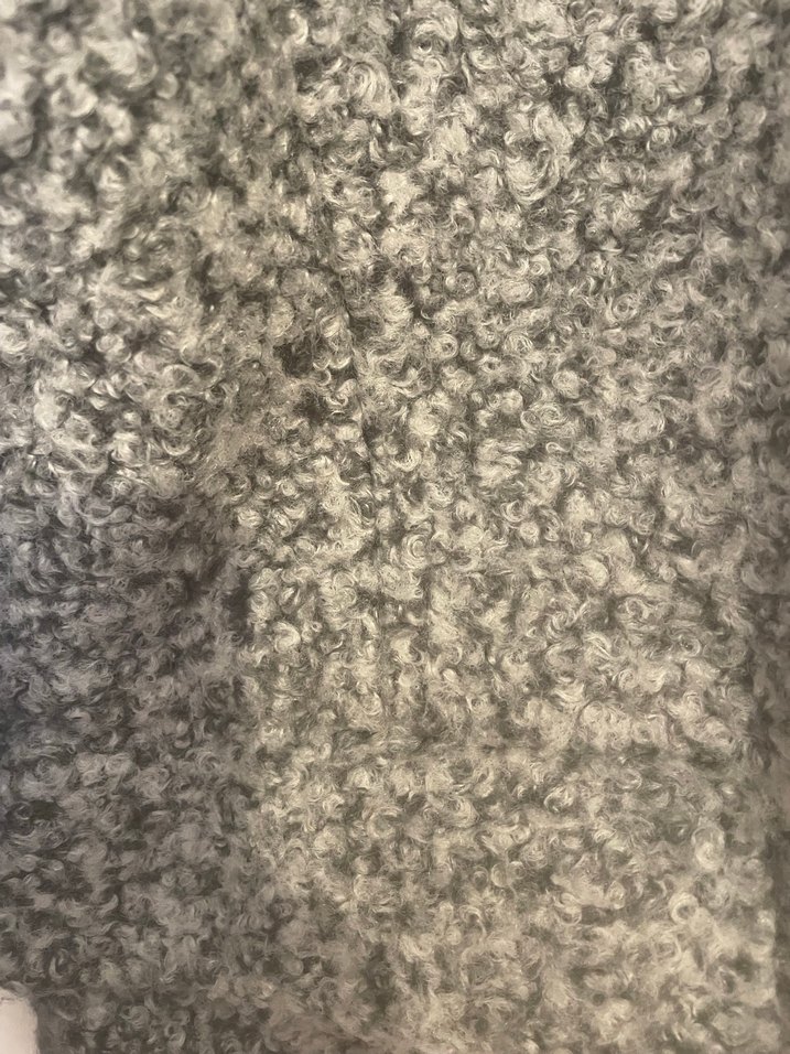 Gri çift düğmeli kaban - Görsel 3