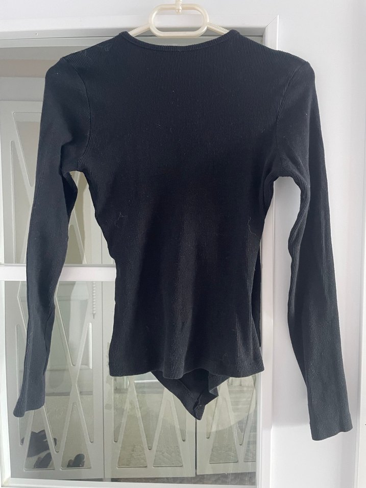 Kahverengi pamuklu V Yaka badi - Görsel 2