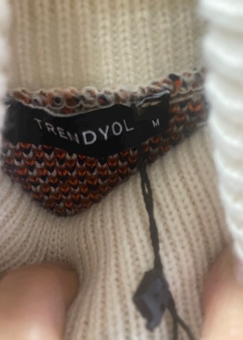 Kadın Kahverengi Batik Desenli Triko Boğazlı Kazak - Görsel 4