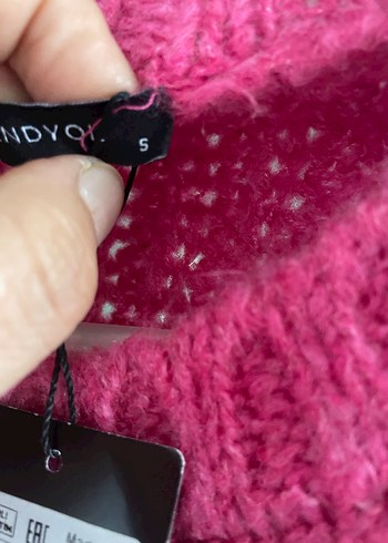 Pembe Örgü Salaş Kadın Kazak - Görsel 3