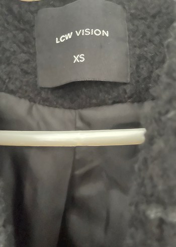 Siyah Kabarık buklet kumaş Midi Kadın Kaban - Görsel 4