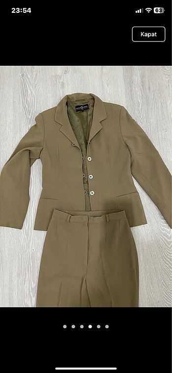 38 Beden haki Renk Blazer takım