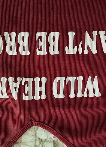 m Beden bordo Renk Crop - Mini üst