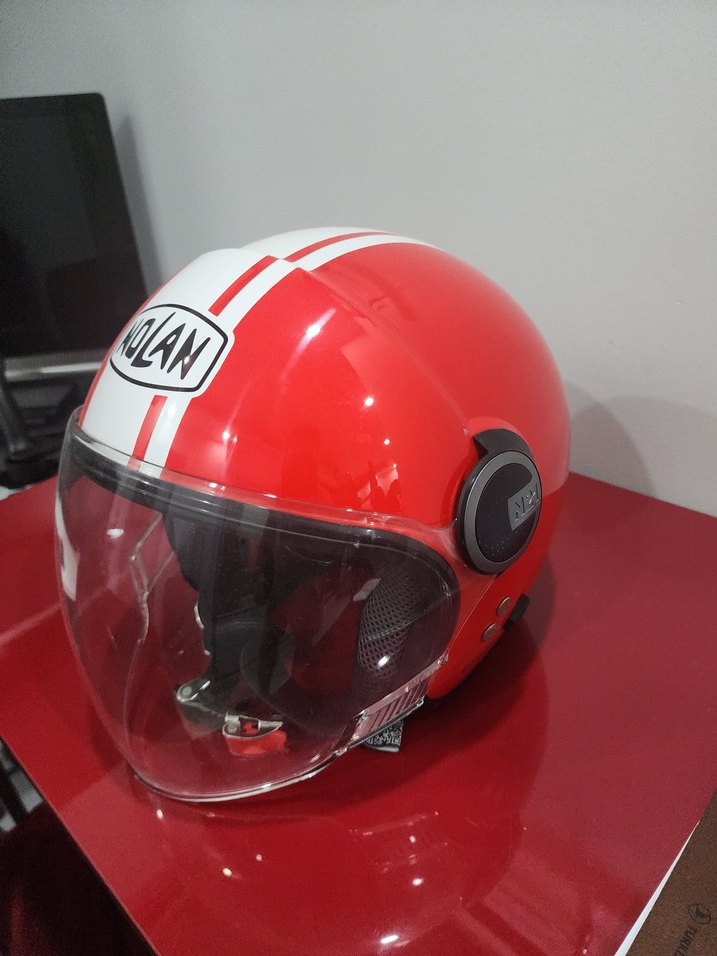 Nolan M Kırmızı Beyaz Motosiklet Kaskı 2024 - Görsel 2