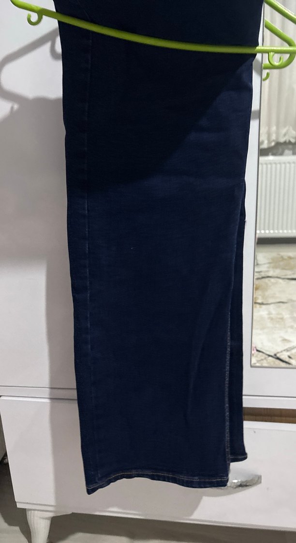 Lacivert Baskılı Kadın Denim Jean - Görsel 4