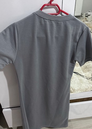 Gri Kısa Kollu Kadın Elbise - Görsel 2