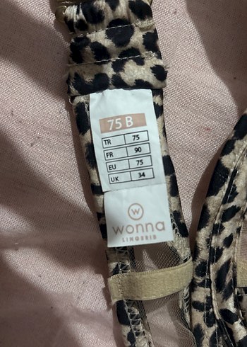 Leopar Desenli Bej Gri Sütyen ve Külot Takımı - Görsel 4