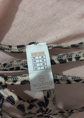 Leopar Desenli Bej Gri Sütyen ve Külot Takımı - Görsel 5