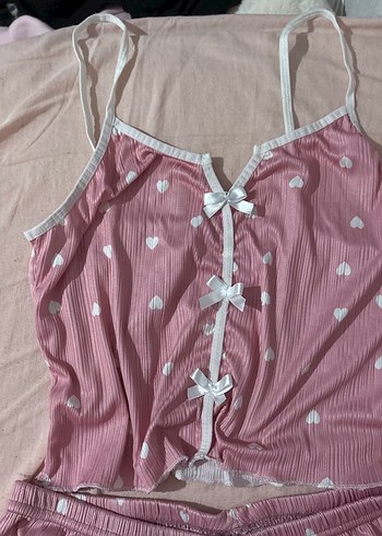 Pembe Mini Askılı Kadın Pijama Takımı - Görsel 2