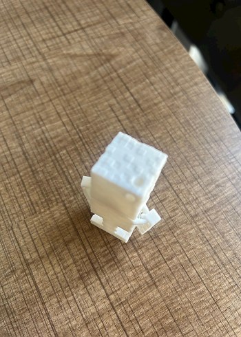 Beden Renk Beyaz Piksel Stilinde Aksiyon Figürü Minecraft İskeleti.