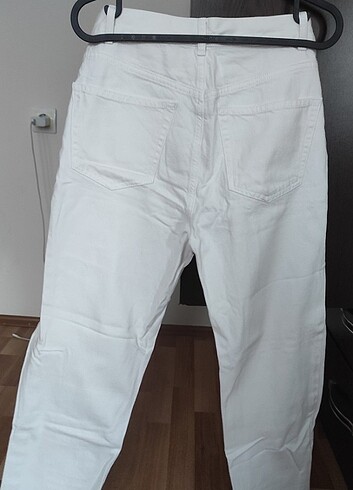 36 Beden Beyaz Jean straight fit