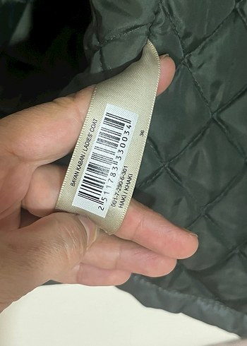 36 Beden haki Renk Düğmeli Kadın mont