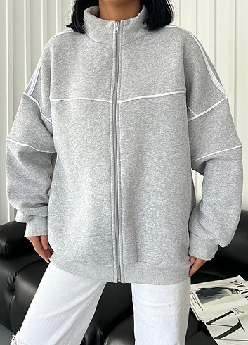 xl Beden GRİ 3 İPLİK ŞERİTLİ CEKET
