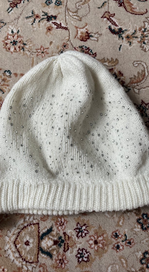 Kadın Bohem Örgü Beyaz Bere - Görsel 2