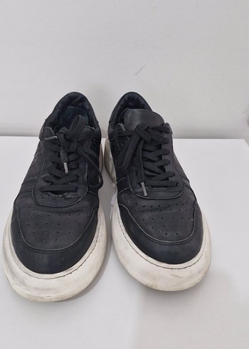 Lufian Siyah Deri Sneaker