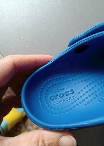 27 Beden crocs orjinal Çocuk Mavi Kauçuk Terlik