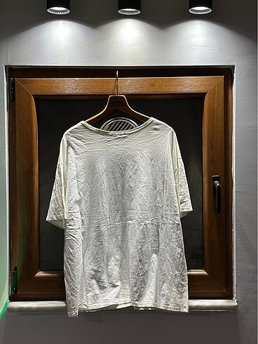 l Beden beyaz Renk ZARA Baskılı Oversize Tshirt