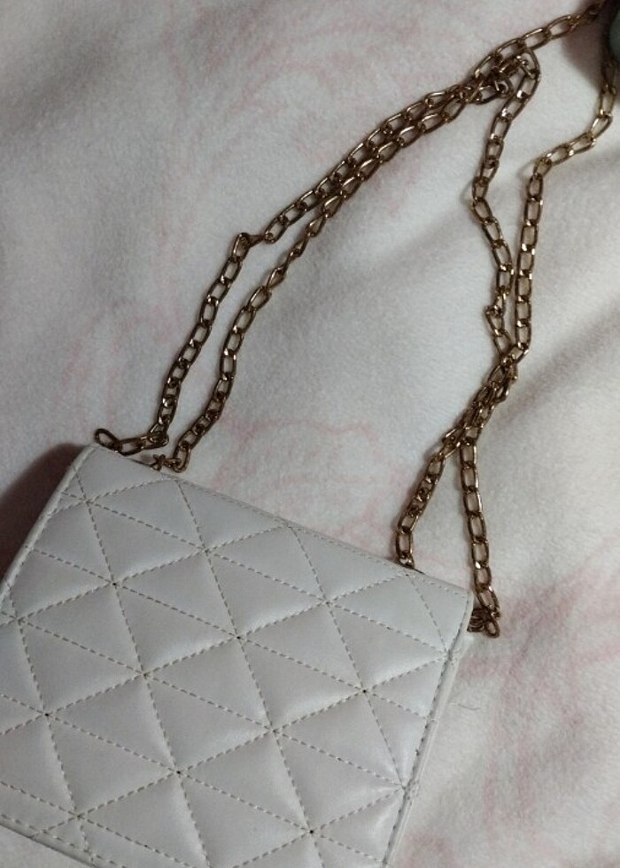 Beyaz zincirli çanta  - Görsel 4