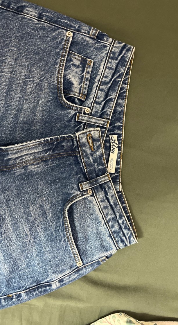 Gri Tonlarda Kadın Midi Boy Denim Jean 28/28 beden. - Görsel 3