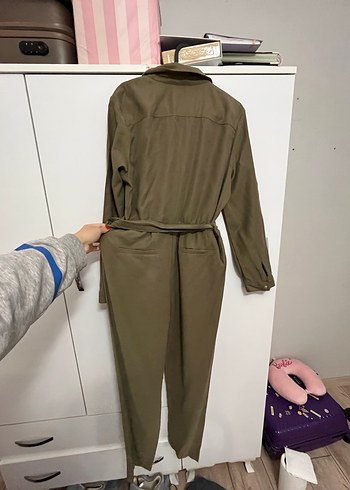 Kadın haki  Uzun Kemerli Tulum - Görsel 7