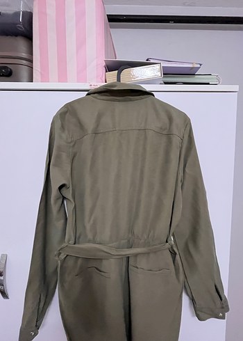 Kadın haki  Uzun Kemerli Tulum - Görsel 9