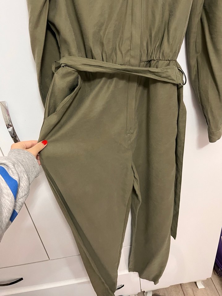 Kadın haki  Uzun Kemerli Tulum - Görsel 2