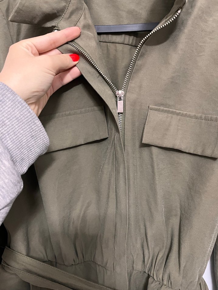 Kadın haki  Uzun Kemerli Tulum - Görsel 4