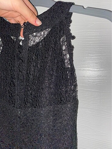 Genç kız dantelli elbise - Görsel 9